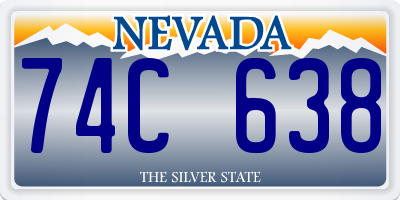 NV license plate 74C638