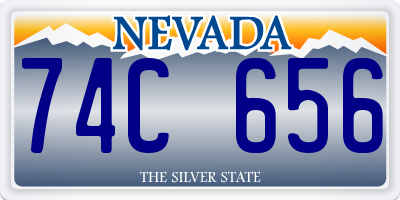 NV license plate 74C656