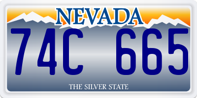 NV license plate 74C665