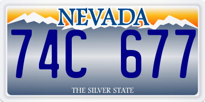 NV license plate 74C677