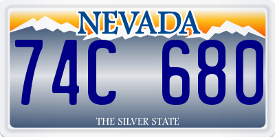 NV license plate 74C680