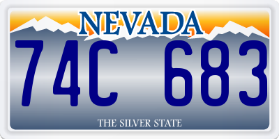 NV license plate 74C683