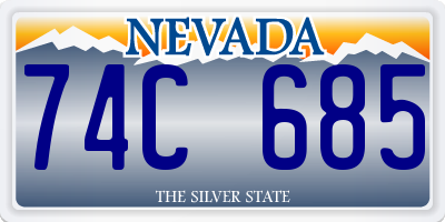 NV license plate 74C685