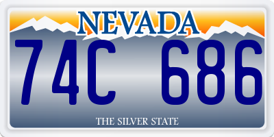 NV license plate 74C686