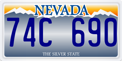 NV license plate 74C690