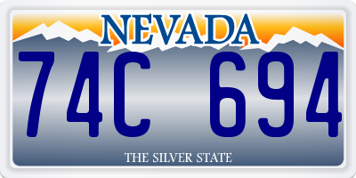 NV license plate 74C694