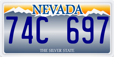 NV license plate 74C697