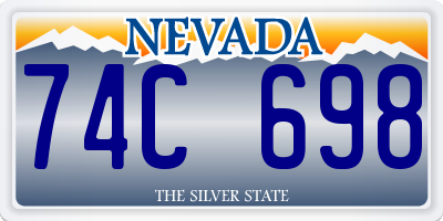 NV license plate 74C698