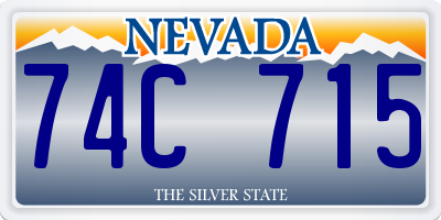 NV license plate 74C715