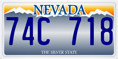 NV license plate 74C718