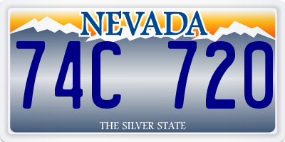 NV license plate 74C720