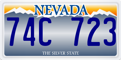 NV license plate 74C723