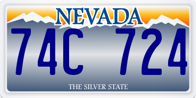 NV license plate 74C724
