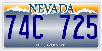 NV license plate 74C725