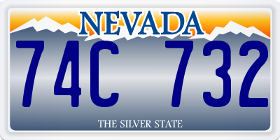 NV license plate 74C732