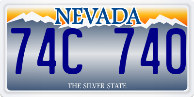 NV license plate 74C740