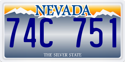 NV license plate 74C751