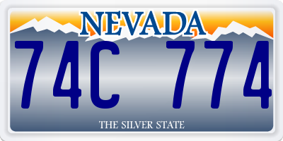 NV license plate 74C774