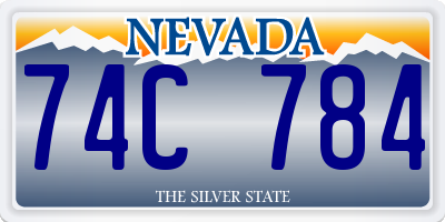 NV license plate 74C784