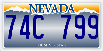 NV license plate 74C799