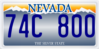NV license plate 74C800