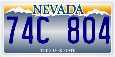 NV license plate 74C804