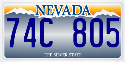 NV license plate 74C805
