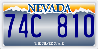NV license plate 74C810