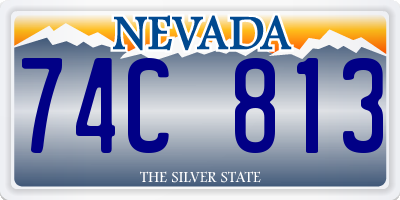 NV license plate 74C813