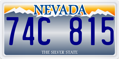 NV license plate 74C815