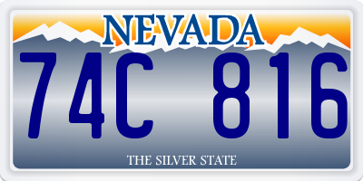 NV license plate 74C816