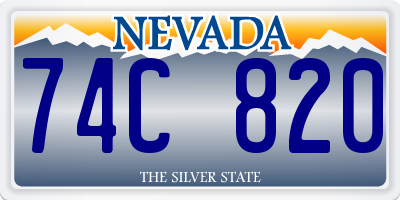 NV license plate 74C820