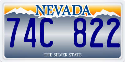 NV license plate 74C822
