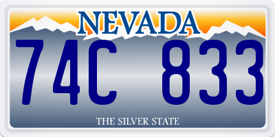 NV license plate 74C833