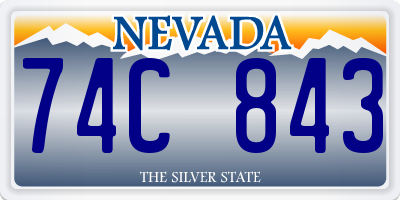 NV license plate 74C843