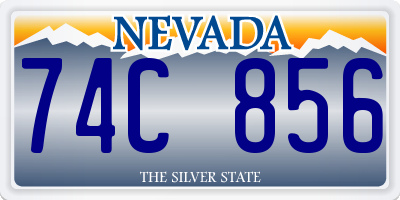 NV license plate 74C856