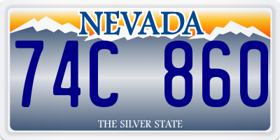 NV license plate 74C860