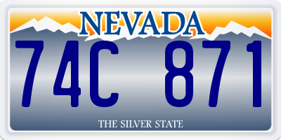 NV license plate 74C871