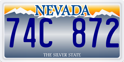 NV license plate 74C872