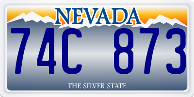 NV license plate 74C873