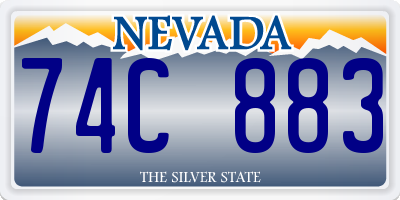 NV license plate 74C883