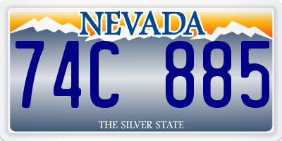 NV license plate 74C885