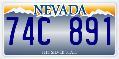 NV license plate 74C891