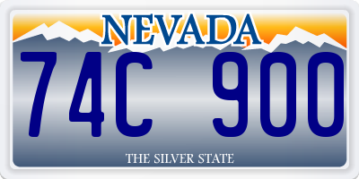 NV license plate 74C900