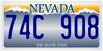 NV license plate 74C908