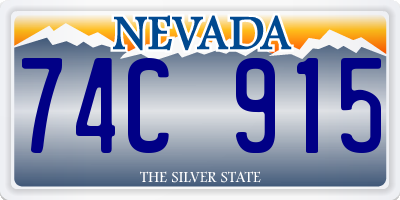 NV license plate 74C915