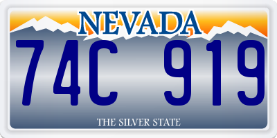 NV license plate 74C919