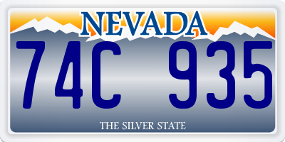 NV license plate 74C935