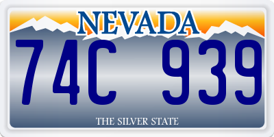 NV license plate 74C939
