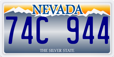 NV license plate 74C944